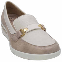 Ara Womens Ara Womens Cream Slip On Leather Zürich Court Shoes 12-50630-05