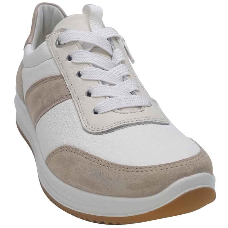 Ara Womens Ara Womens Cream Wide Fit Osaka Fashion Trainer 12-25532-08