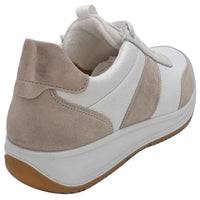 Ara Womens Ara Womens Cream Wide Fit Osaka Fashion Trainer 12-25532-08