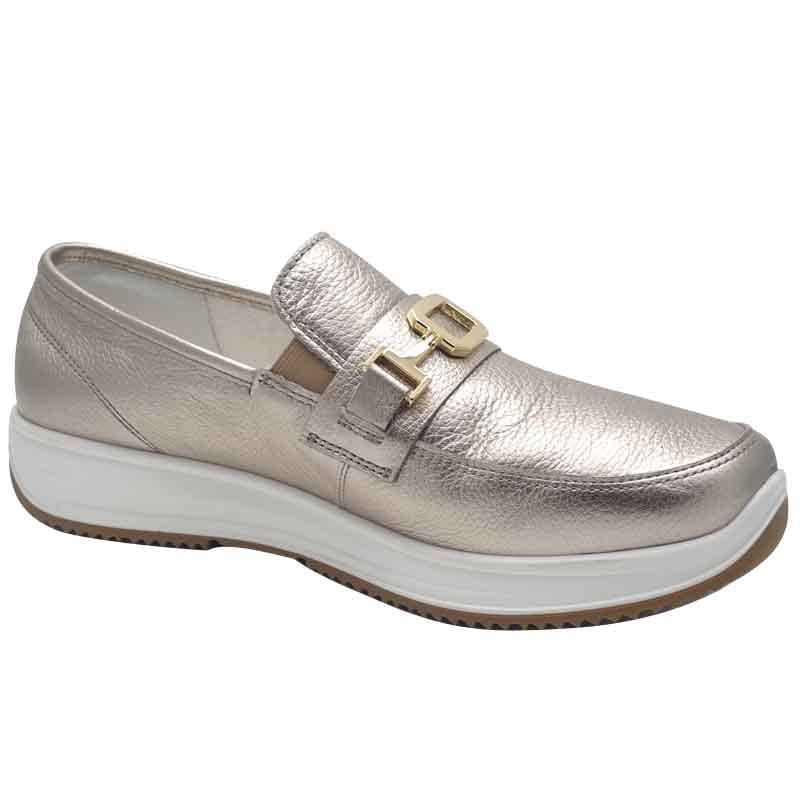 Ara Womens Ara Womens Gold Slip On Leather Wide Fit Osaka Shoes 12-25528-08