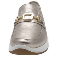 Ara Womens Ara Womens Gold Slip On Leather Wide Fit Osaka Shoes 12-25528-08