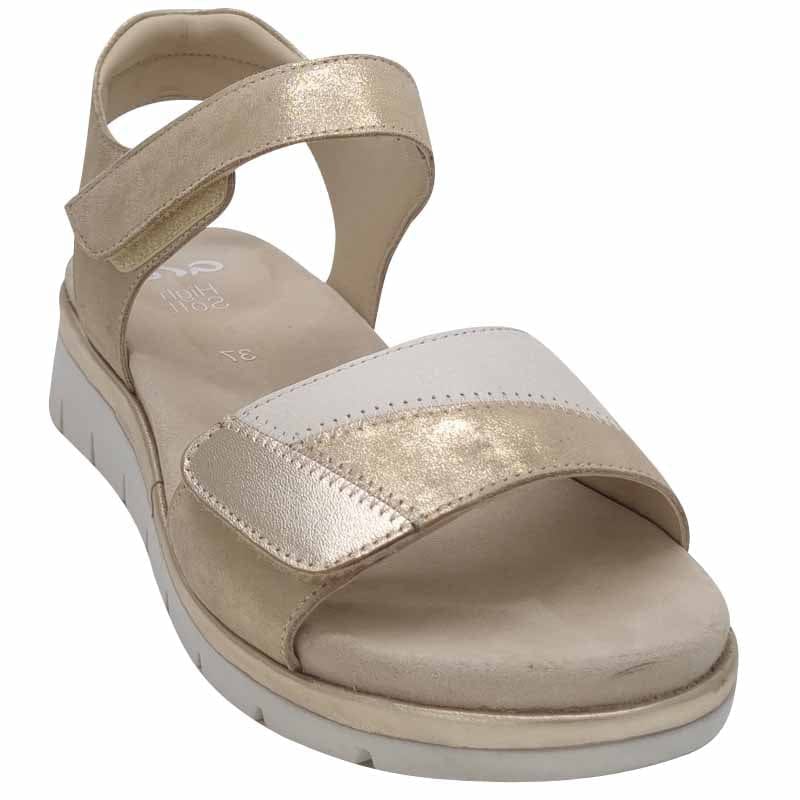 Ara Womens Ara Womens Gold Wedge Cambridge Sandal 12-26504-08