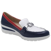 Ara Womens Ara Womens Navy Court Loafers 12-50638-02