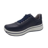 Ara Womens Ara Womens Navy Leather Sapporo Sneakers 12-27540-02