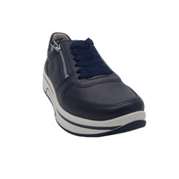 Ara Womens Ara Womens Navy Leather Sapporo Sneakers 12-27540-02
