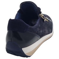 Ara Womens Ara Womens Navy Side Zip Wide Fit Osaka Fashion Trainer 12-64587-16