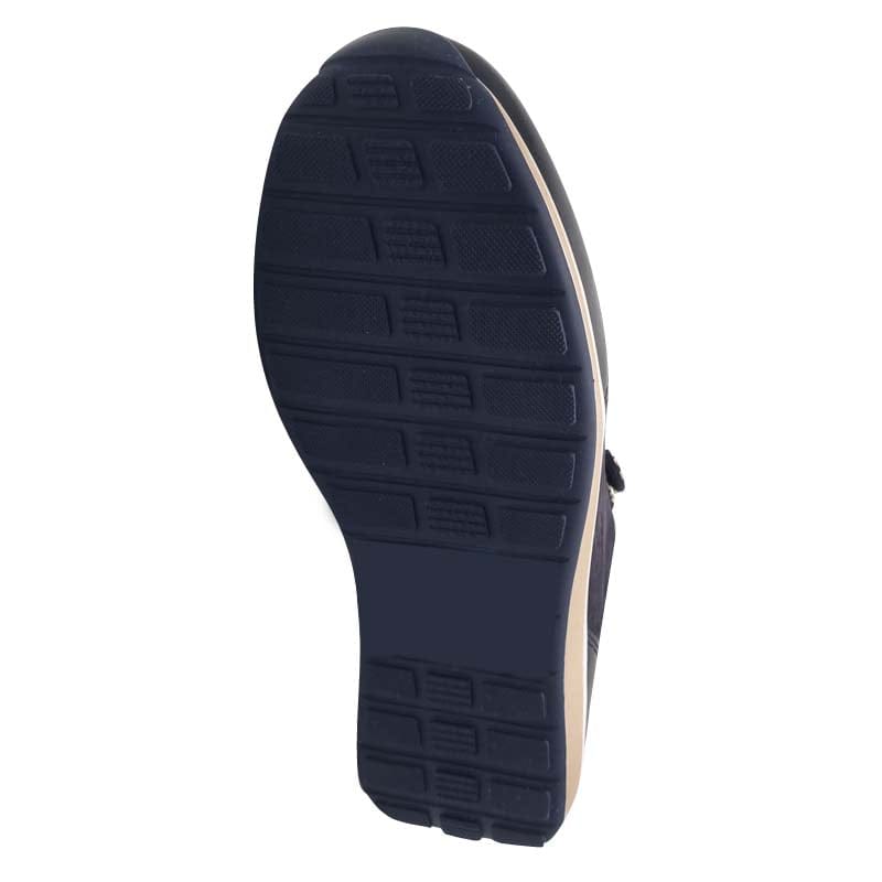 Ara Womens Ara Womens Navy Side Zip Wide Fit Osaka Fashion Trainer 12-64587-16