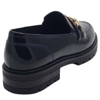 Ara Womens Ara Womens Navy Slip On Leather Wide Fit Cambridge Shoes 12-11219-14