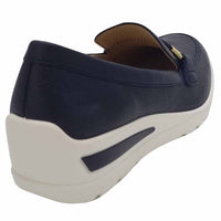 Ara Womens Ara Womens Navy Slip On Leather Zürich Court Shoes 12-50630-02