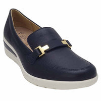 Ara Womens Ara Womens Navy Slip On Leather Zürich Court Shoes 12-50630-02