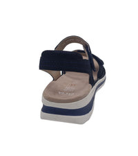 Ara Womens Ara Womens Sandal Leather Navy Shimmer Comfort Fit Sandal Tampa 2.0 - 12-47207