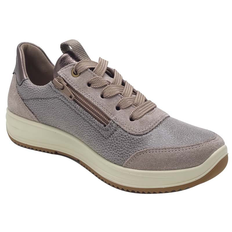Ara Womens Ara Womens Taupe Lace Up Osaka Fashion Trainer 12-25532-15