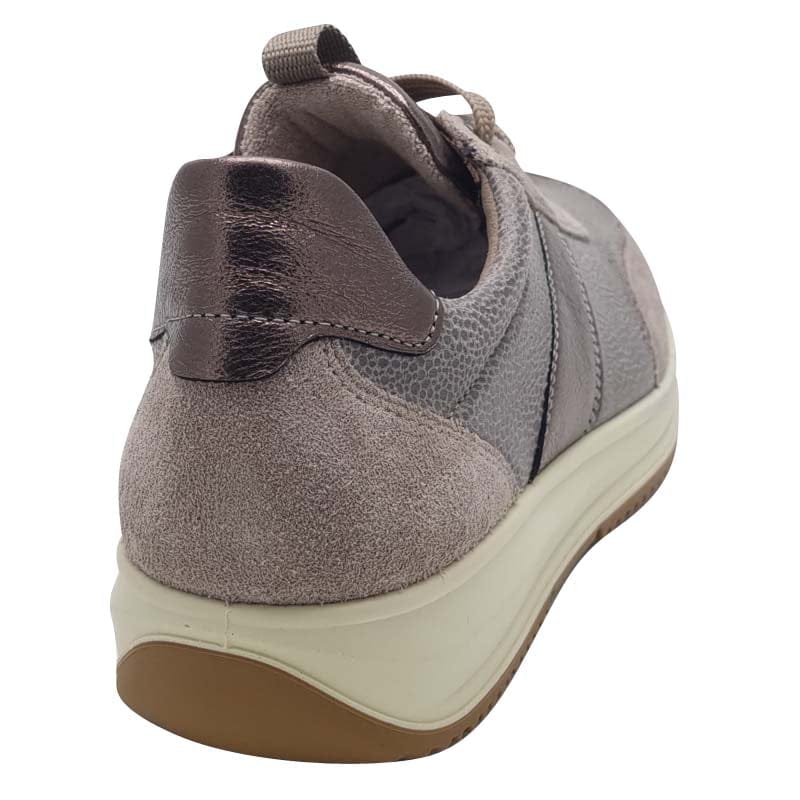 Ara Womens Ara Womens Taupe Lace Up Osaka Fashion Trainer 12-25532-15