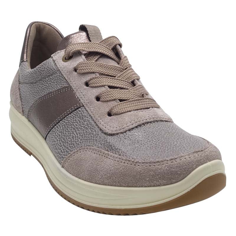 Ara Womens Ara Womens Taupe Lace Up Osaka Fashion Trainer 12-25532-15