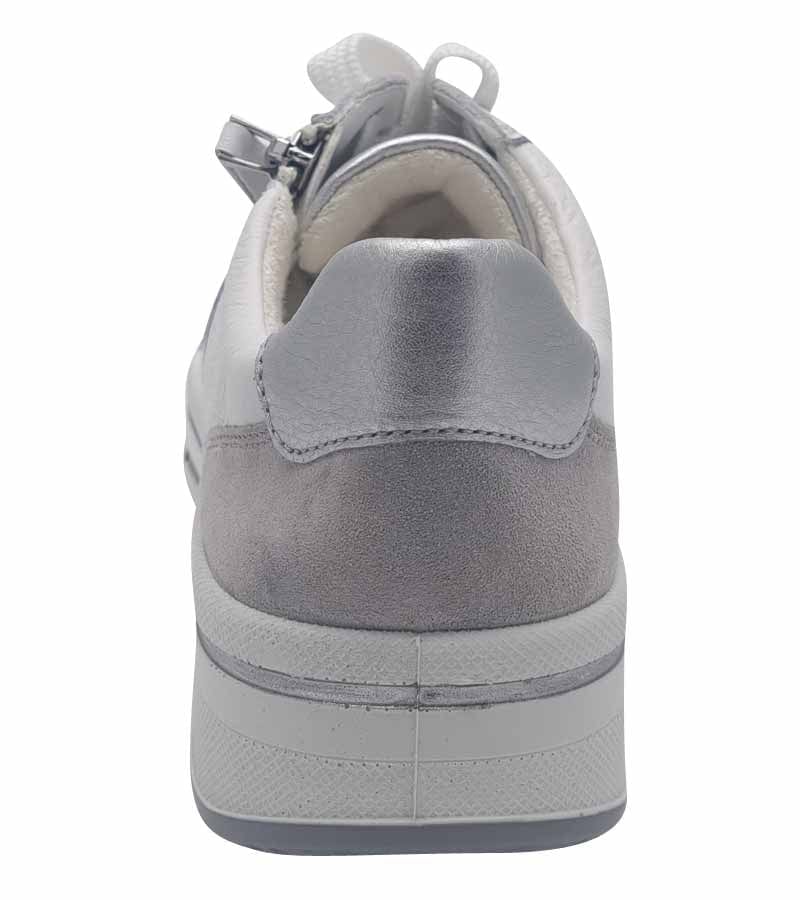 Ara Womens Ara Womens White Leather Wide Fit Comfort Trainer Sapporo 3.0 - 1227534