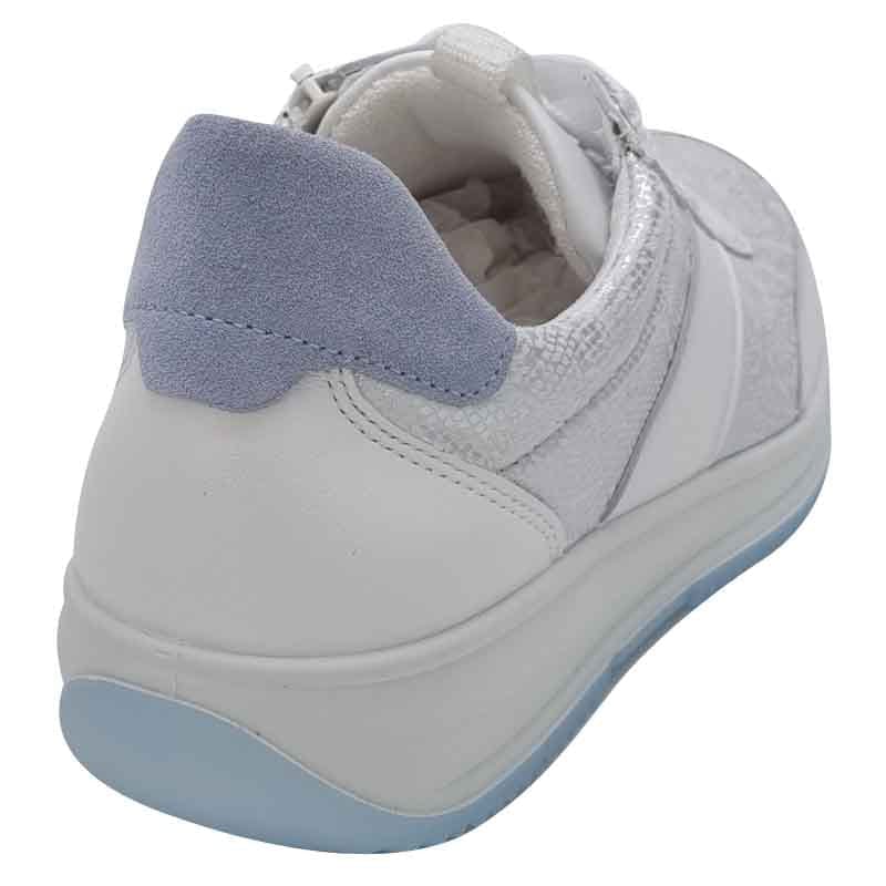 Ara Womens Ara Womens White Side Zip Wide Fit Osaka Fashion Trainer 12-25532-04