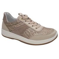 Ara Womens BEIGE / 4UK Ara Womens Beige Side Zip Osaka Fashion Trainer 12-25532-05