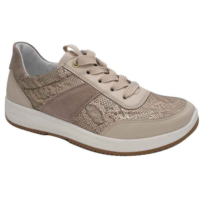Ara Womens BEIGE / 4UK Ara Womens Beige Side Zip Osaka Fashion Trainer 12-25532-05