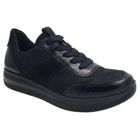 Ara Womens BLACK / 4UK Ara Womens Black Lace Up Osaka Fashion Trainer 12-25532-10