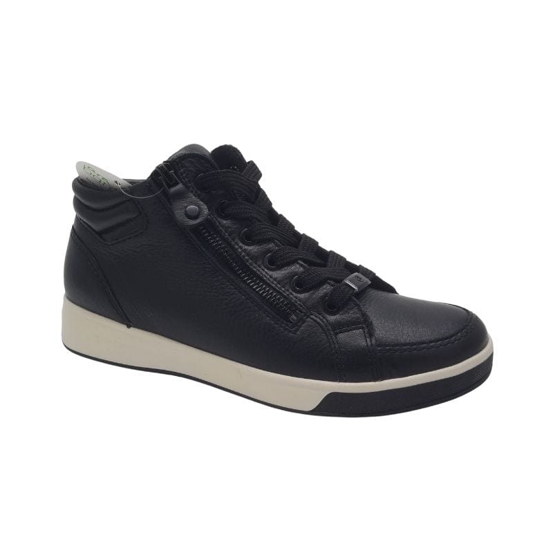 Ara Womens BLACK / 4UK Ara Womens Black Leather Lace-Up Ankle Boot - 12-44499-61