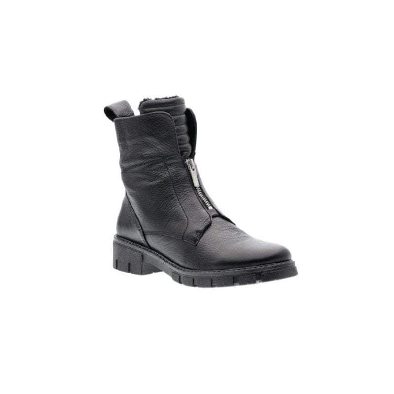 Ara Womens BLACK / 4UK Ara Womens Black Side Zip Leather Dover Ankle Boot - 12-23130-65