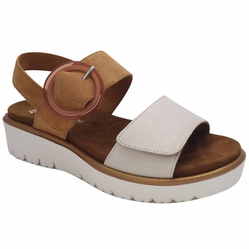 Ara Womens CREAM / 4UK Ara Womens Cream High Soft Bilbao Sandal 12-33505-09