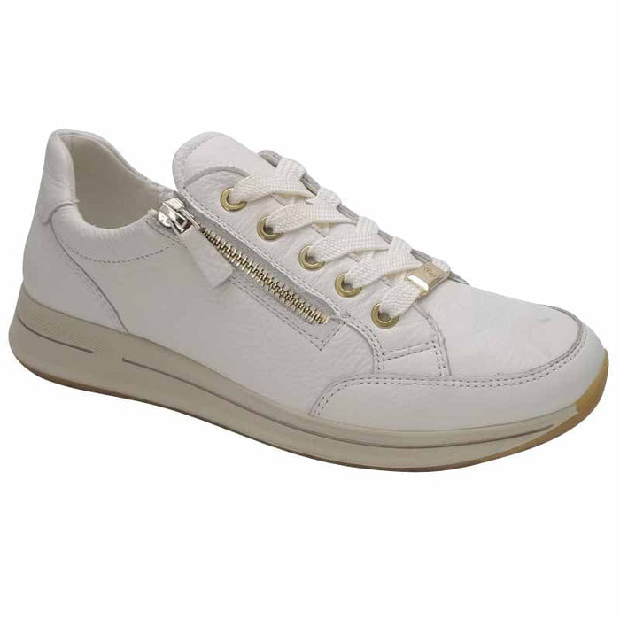 Ara Womens CREAM / 4UK Ara Womens Cream Side Zip Osaka Fashion Trainer 12-24801-97