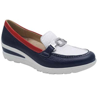 Ara Womens NAVY / 4UK Ara Womens Navy Court Loafers 12-50638-02