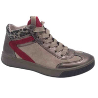 Ara Womens TAUPE / 4UK Ara Womens Taupe Red Leather Side Zip Rom Boot 12-50022-05