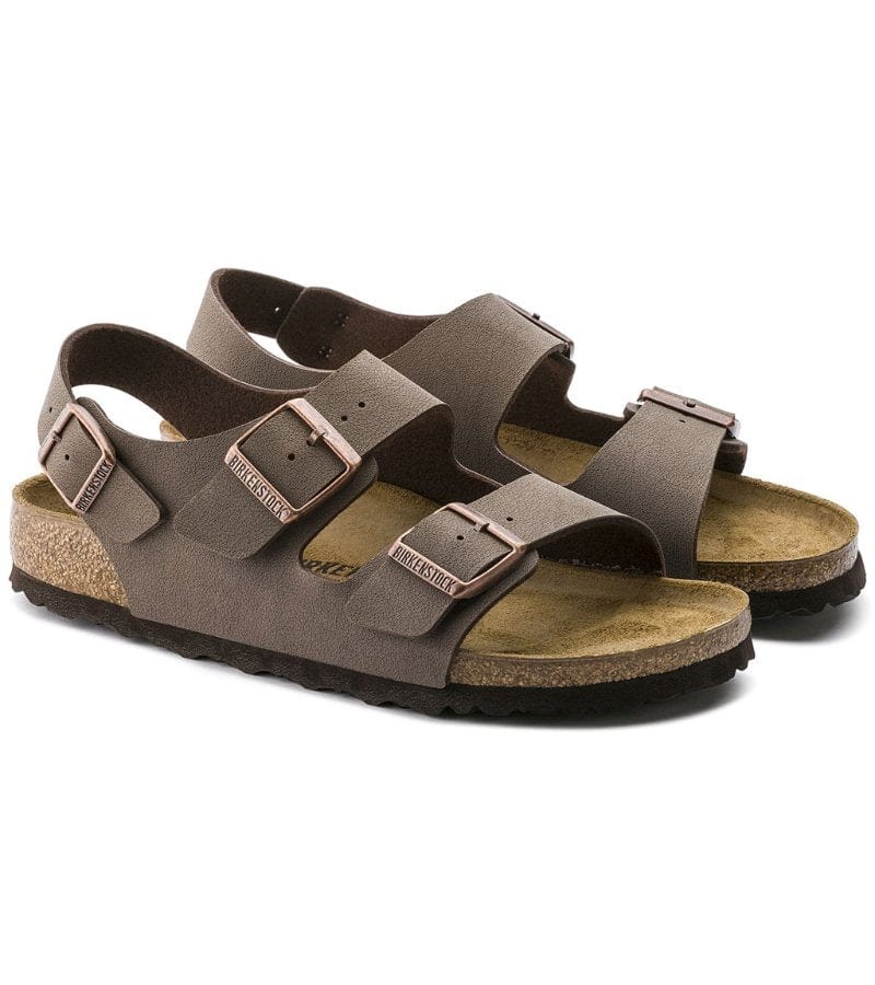 Birkenstock Mens Birkenstocks Mens Milano Birko-Flor Nubuck Mocha - 634503