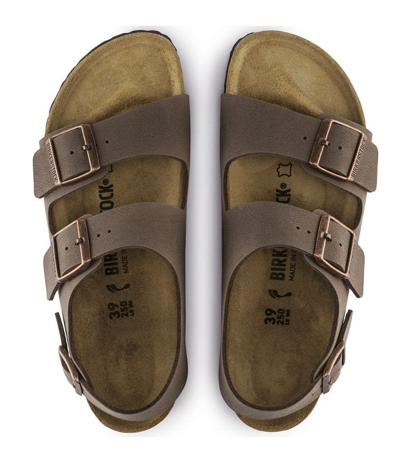 Birkenstock Mens Birkenstocks Mens Milano Birko-Flor Nubuck Mocha - 634503