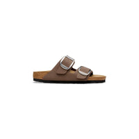 Birkenstock Womens Birkenstock Womens Arizona Big Buckle Birko Flor Nubuck Brown Sandal - 1032081