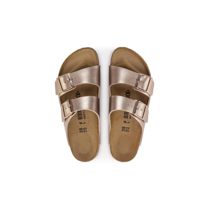 Birkenstock Womens Birkenstock Womens Arizona Birko Flor Bronze Sandal - 1023960