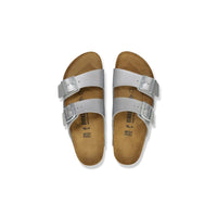 Birkenstock Womens Birkenstock Womens Arizona Birko Flor Silver Sandal - 1012283