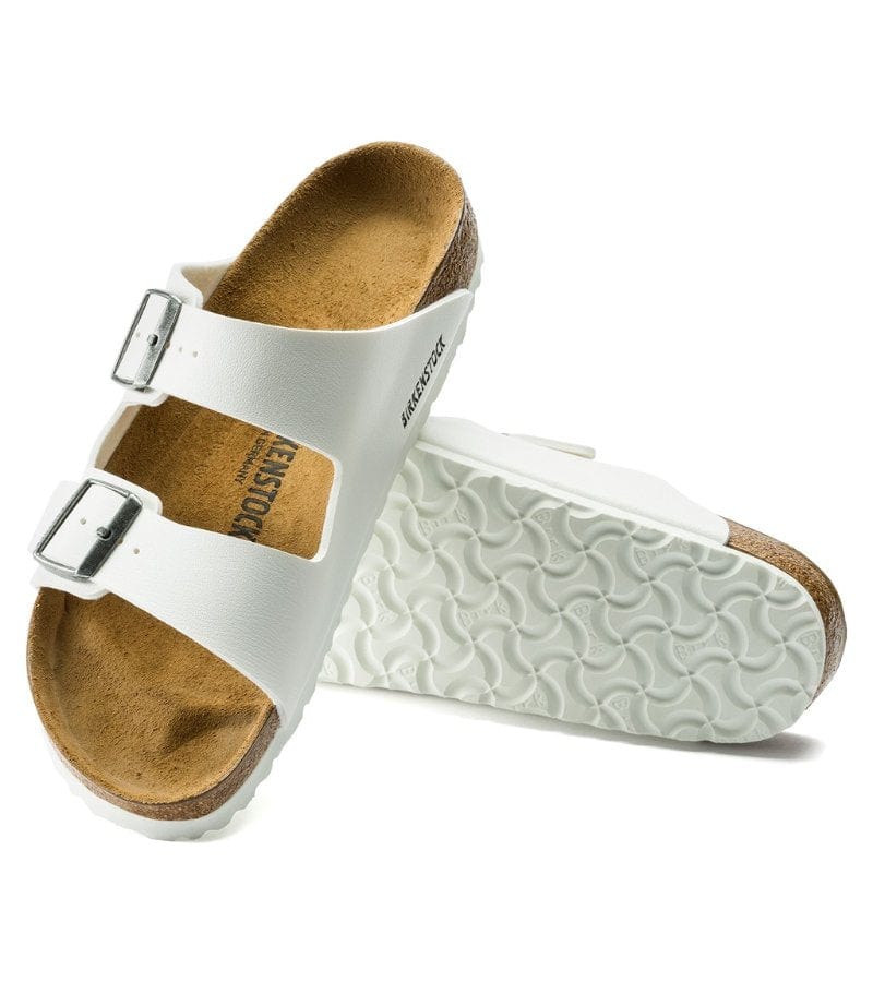 Birkenstock Womens Birkenstock Womens Arizona Soft Footbed White Slip On Sandal - 552683