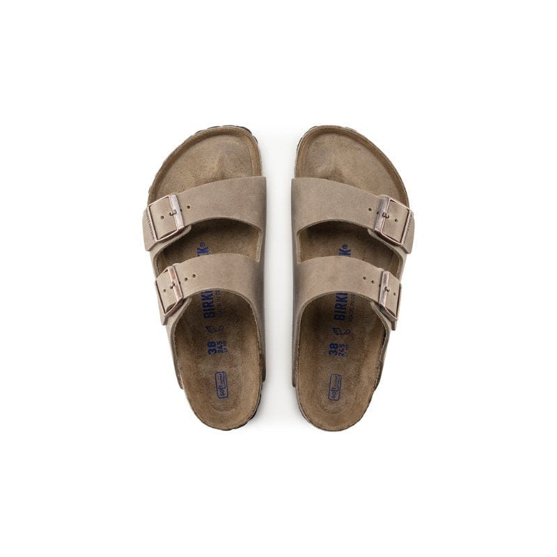 Birkenstock Womens Birkenstock Womens Beige Arizona Soft Footbed Oiled Leather Sandal - 552813