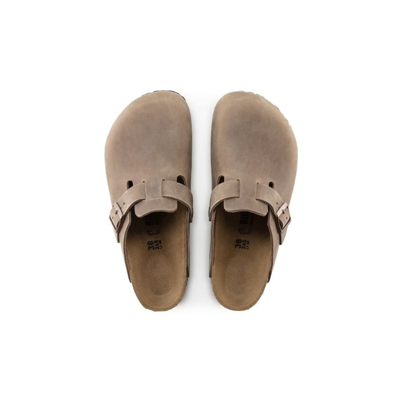 Birkenstock Womens Birkenstock Womens Beige Boston Oiled Leather Sandal - 960813