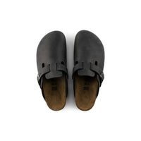 Birkenstock Womens Birkenstock Womens Boston Natural Leather Oiled Black Mule - 0059463