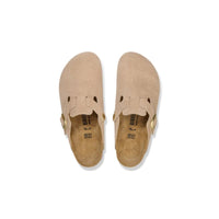 Birkenstock Womens Birkenstock Womens Boston Suede Leather Beige Mule - 1030883