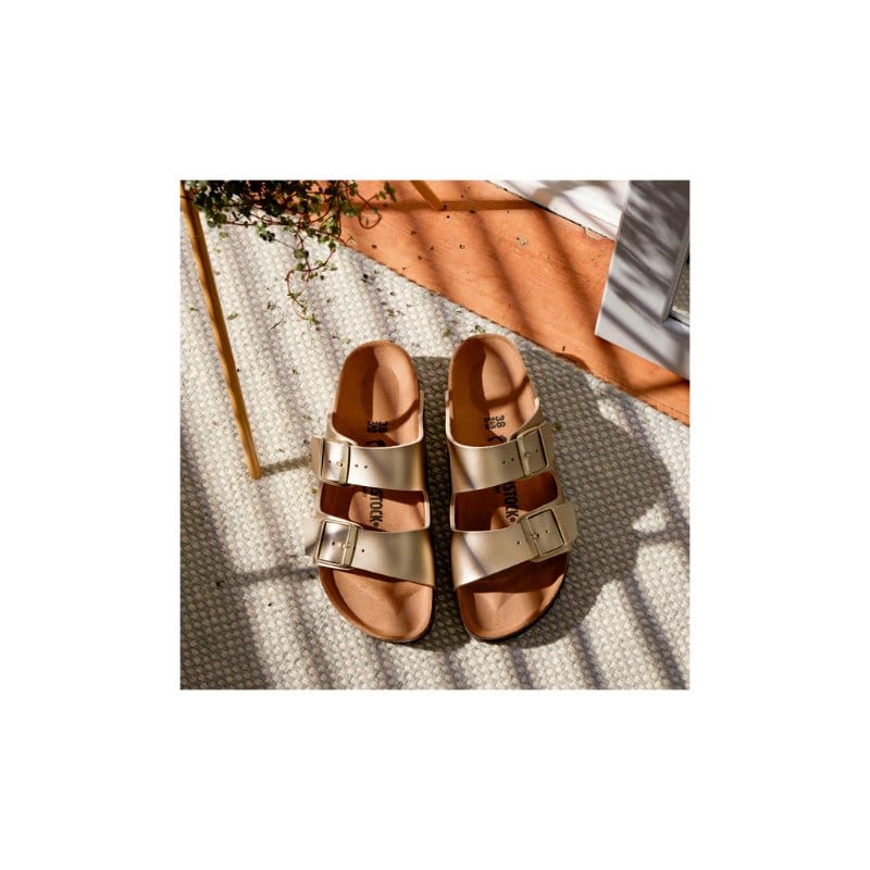 Birkenstock Womens Birkenstock Womens Gold Arizona Birko Flor Sandal - 1016111