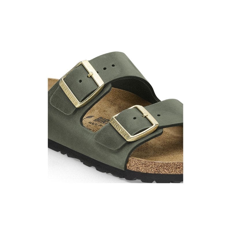 Birkenstock Womens Birkenstock Womens Green Arizona Waxy Leather Sandal - 1027948