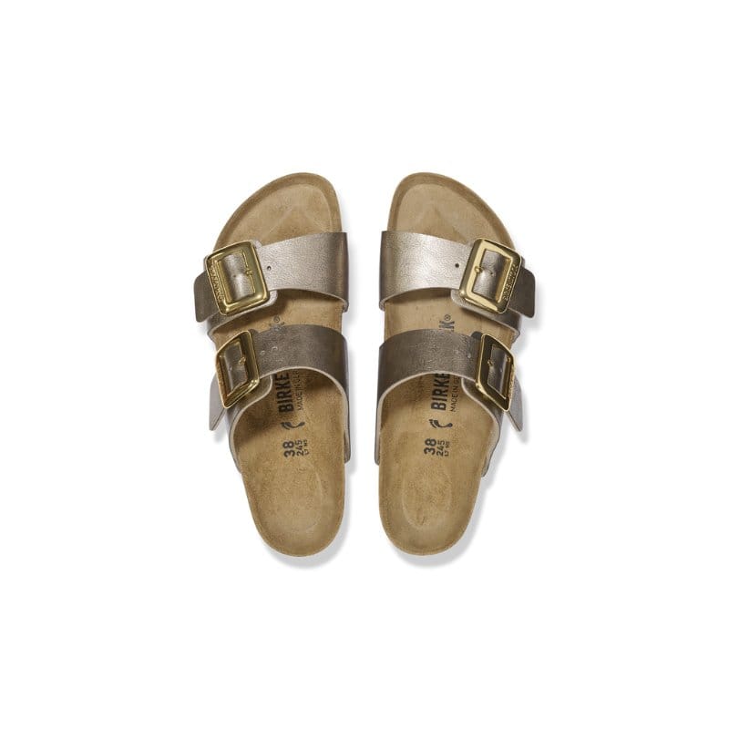 Birkenstock Womens Birkenstock Womens Sydney Cushion Buckle Birko Flor Gold Sandal - 1029372