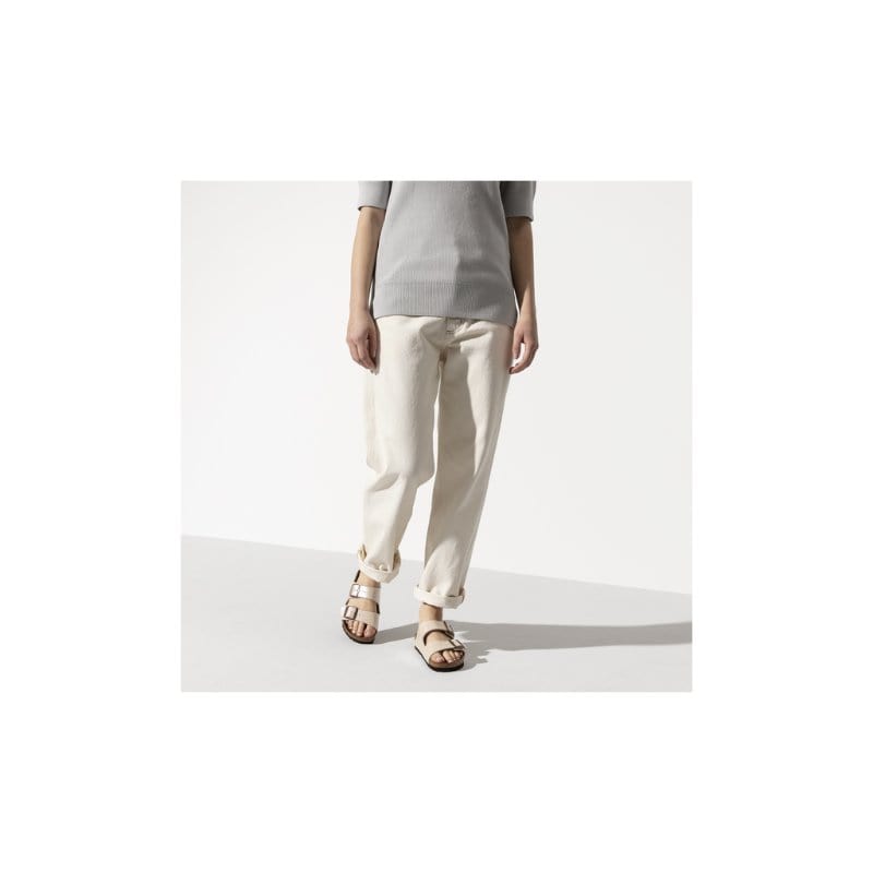 Birkenstock Womens Birkenstock Womens White Arizona Birko Flor Sandal - 1009921