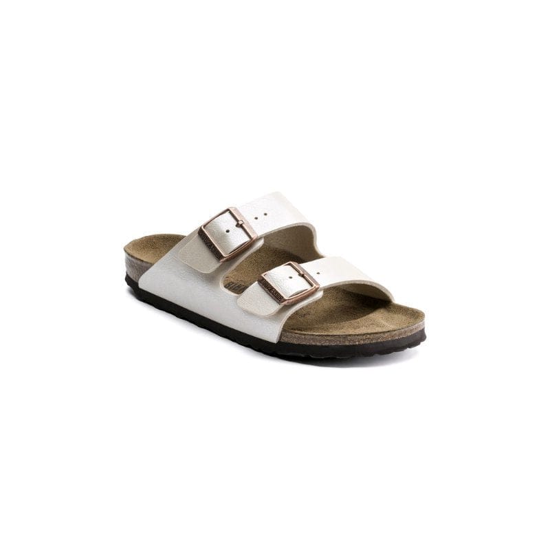 Birkenstock Womens Birkenstock Womens White Arizona Birko Flor Sandal - 1009921