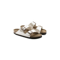 Birkenstock Womens Birkenstock Womens White Arizona Birko Flor Sandal - 1009921