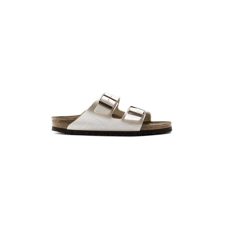 Birkenstock Womens Birkenstock Womens White Arizona Birko Flor Sandal - 1009921
