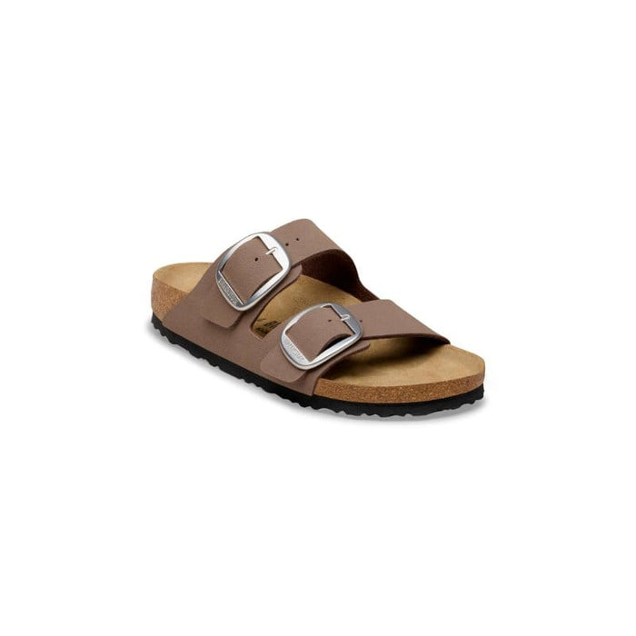 Birkenstock Womens BROWN / 3.5UK Birkenstock Womens Arizona Big Buckle Birko Flor Nubuck Brown Sandal - 1032081
