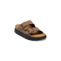 Birkenstock Womens BROWN / 4.5UK Birkenstock Womens Arizona PAP Chunky Birko Flor Brown Sandal - 1033056