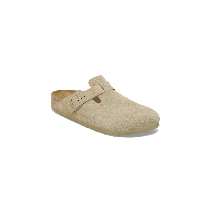 Birkenstock Womens Boston Suede Leather Sage Mule - 1025844