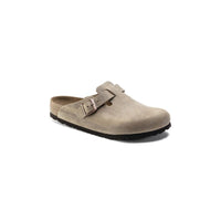 Birkenstock Womens TAUPE / 4.5UK Birkenstock Womens Boston Soft Footbed Natural Leather Oiled Taupe Mule - 1019484